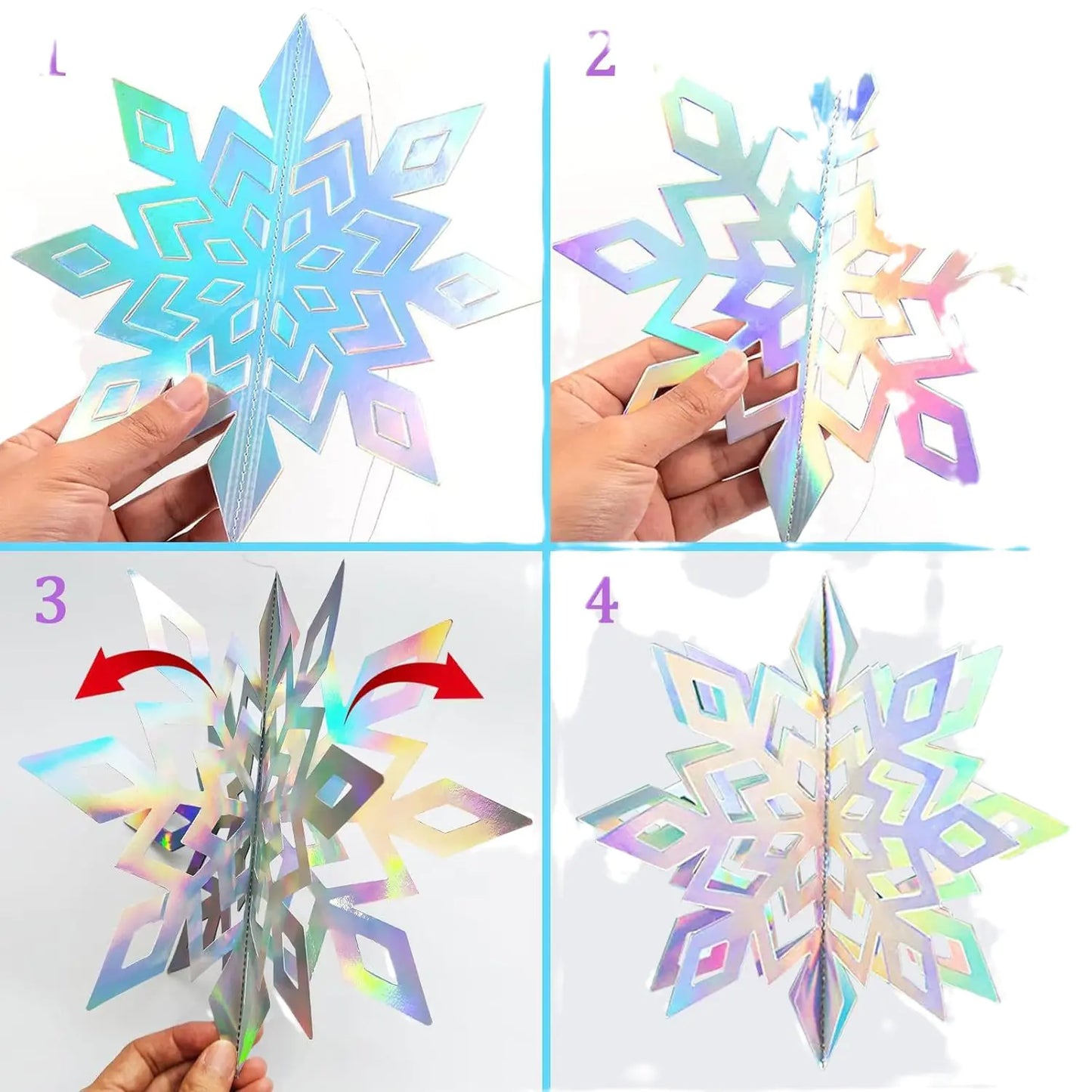 Festive Snowflake Party Ornaments