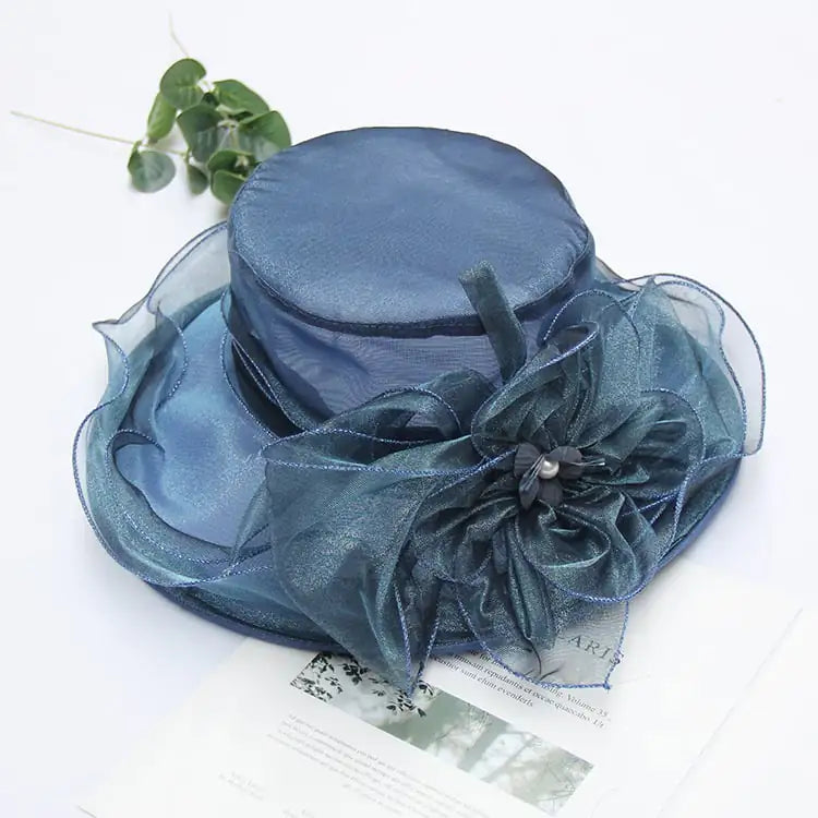 Ladies' Floral Wide Brim Sun Hat
