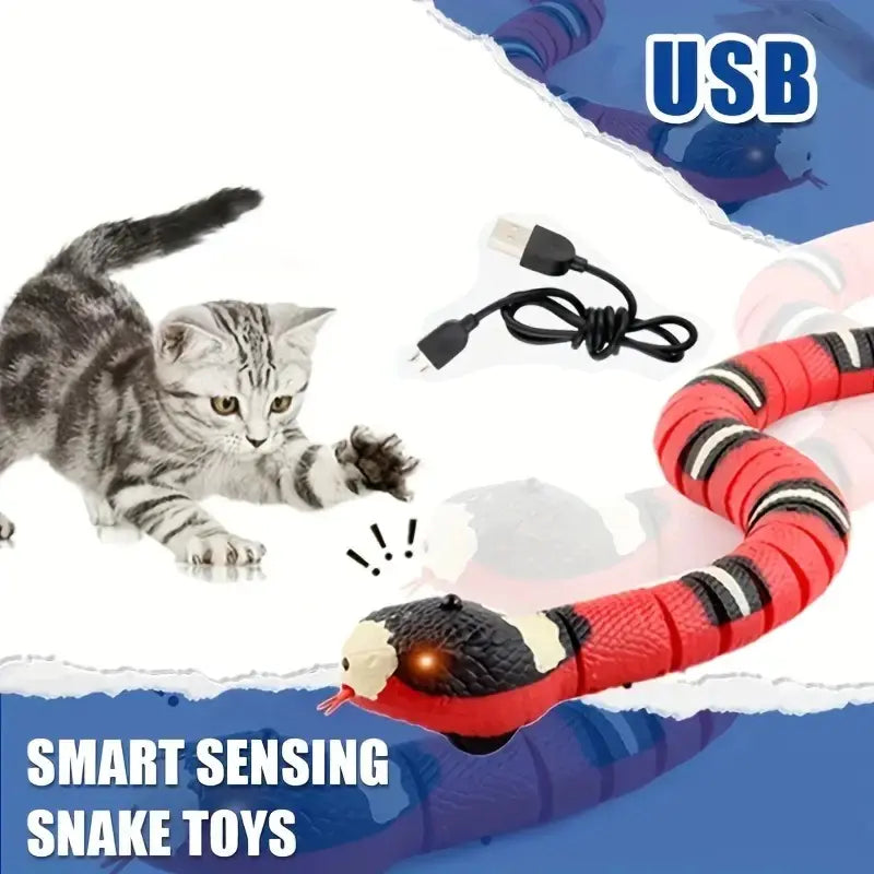 USB Rechargeable Cat Snake Toy - Active Play