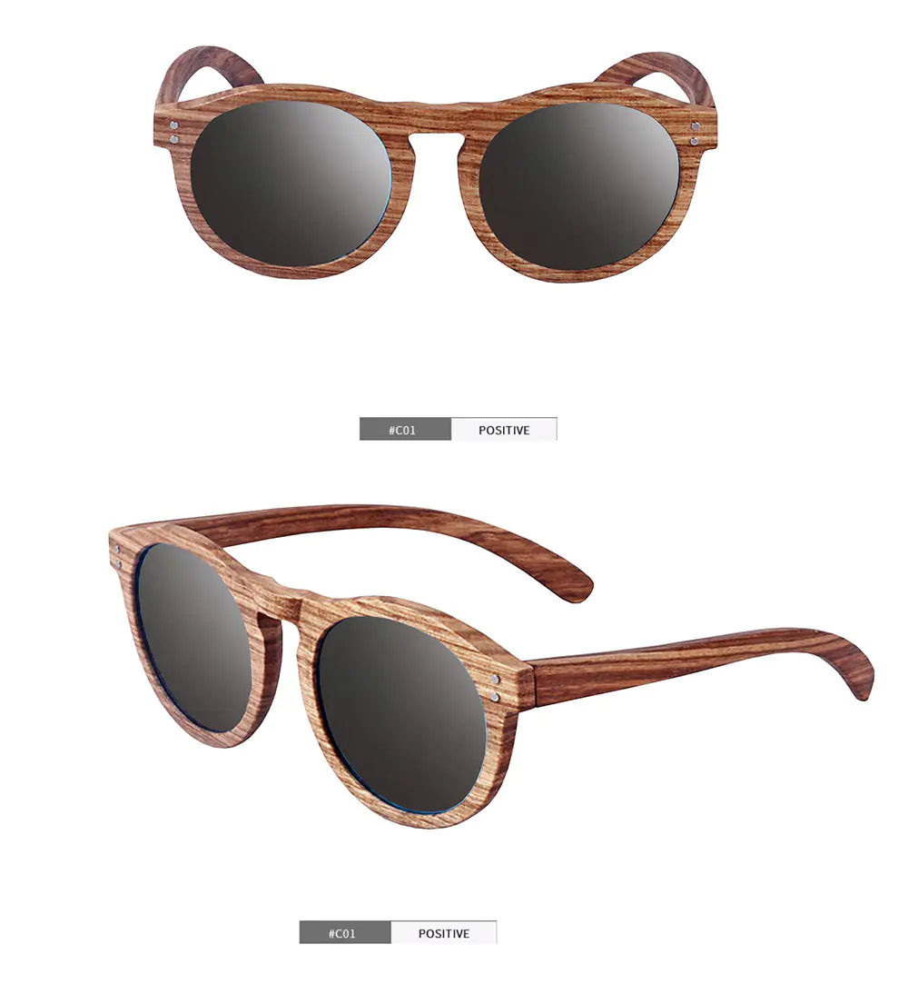EcoChic Bamboo Wood Sunglasses