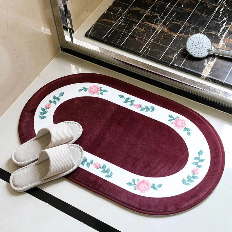 Serenity Floral Bathroom Mat