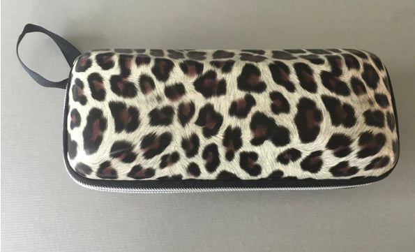 Leopard Zip Sunglass Case