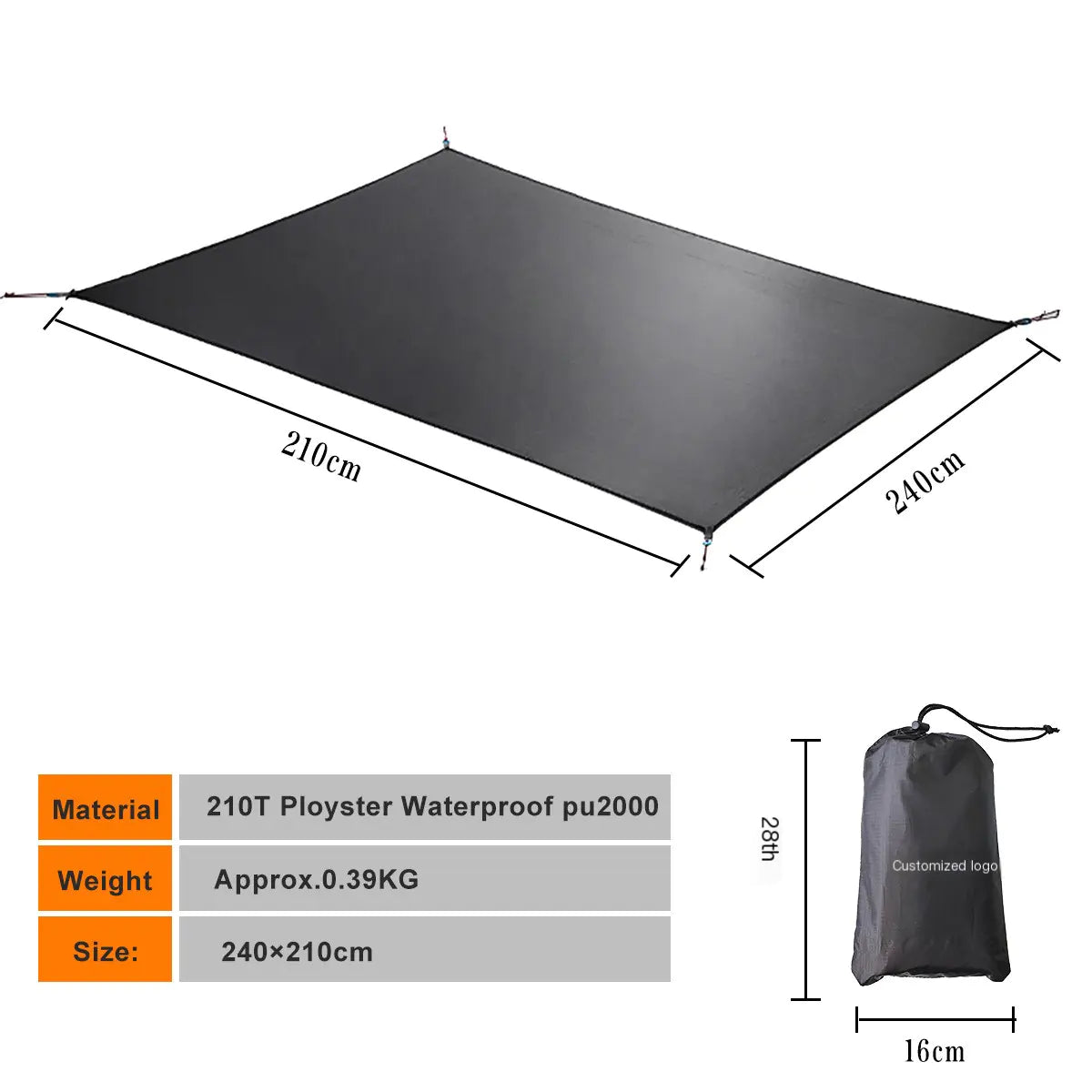 All-Weather Camping Mat with Anchors