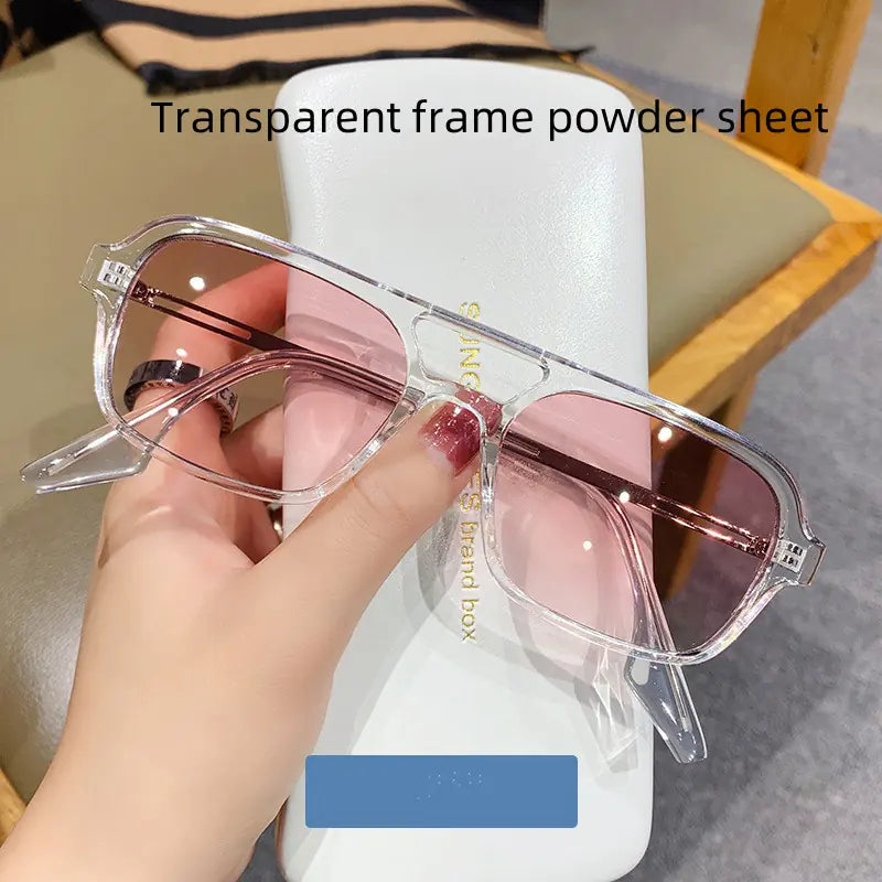 Chic Hollow Oval Sunglasses - Unisex