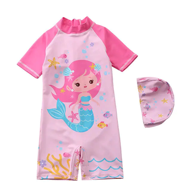 Kids' Fun Print One-Piece Swimwear