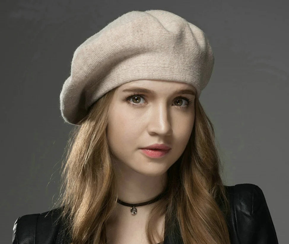 Chic Wool Rhinestone Beret