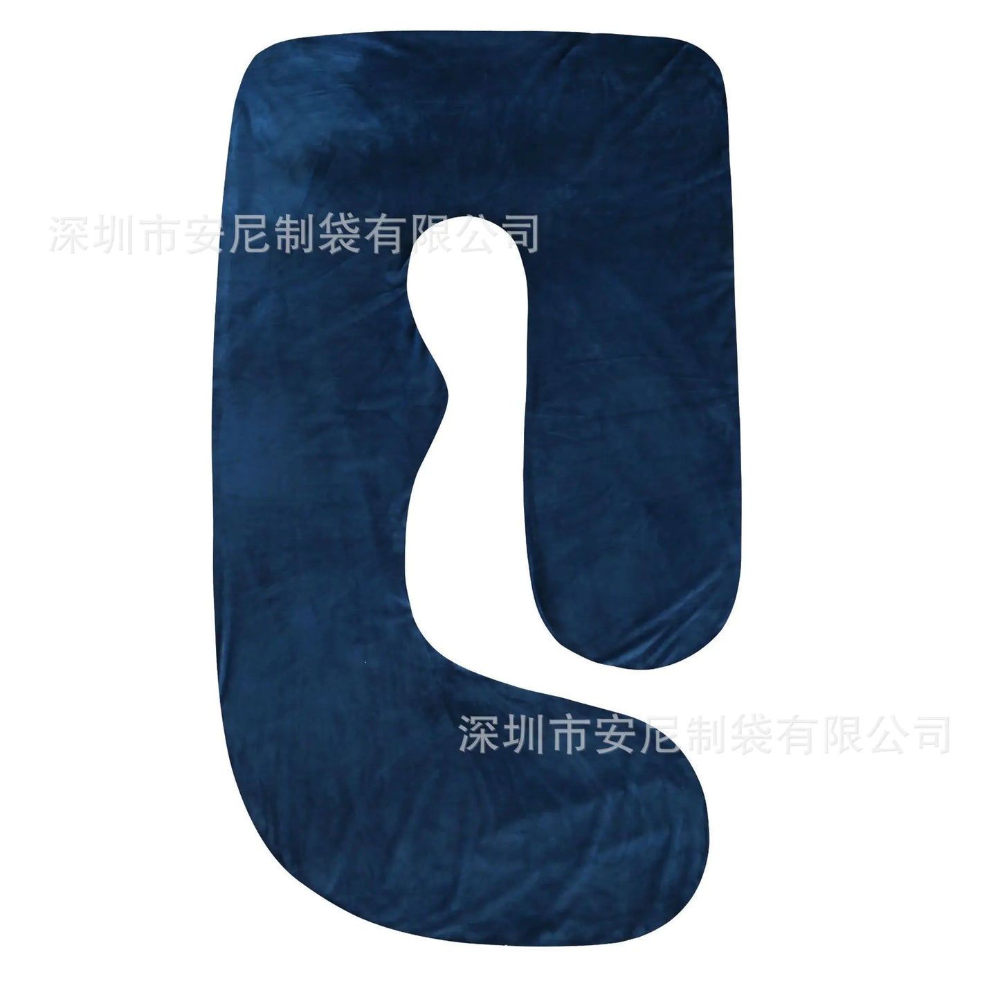 Velvet J-Shape Maternity Pillow