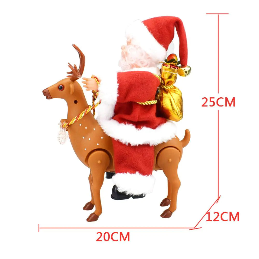 Santa's Holiday Reindeer Ride Decor