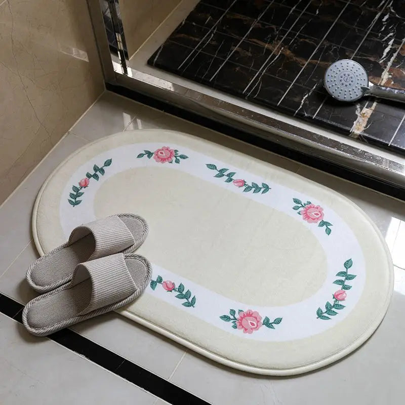 Serenity Floral Bathroom Mat
