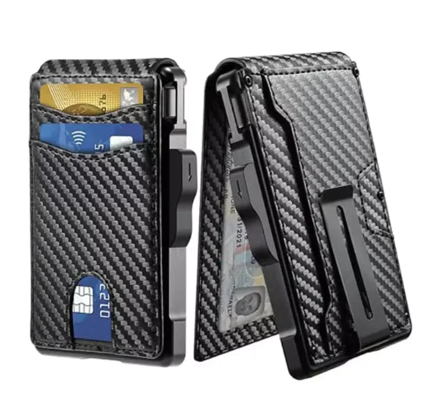 Slim RFID-Safe Magnetic Card Wallet