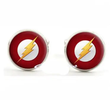 Men's Elegant Black Suit Cufflinks with Gemstones