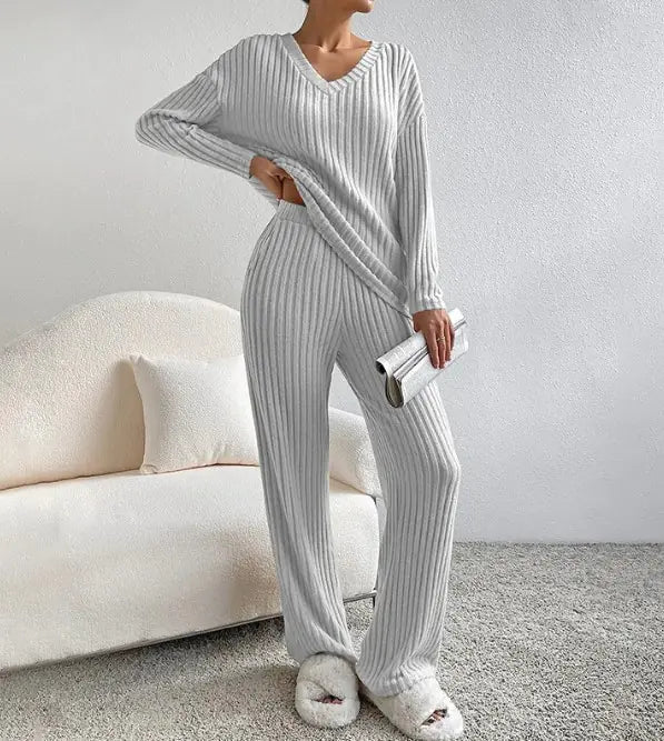 Autumn Ribbed Knit Comfort Set