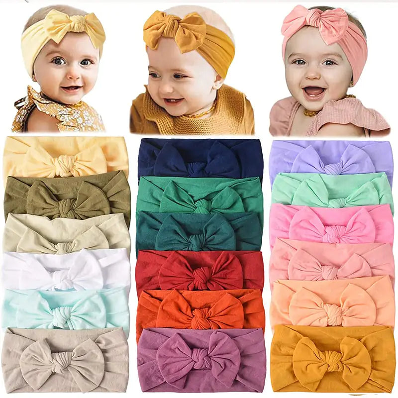 Chic Nylon Bow Hair Bands for Kids