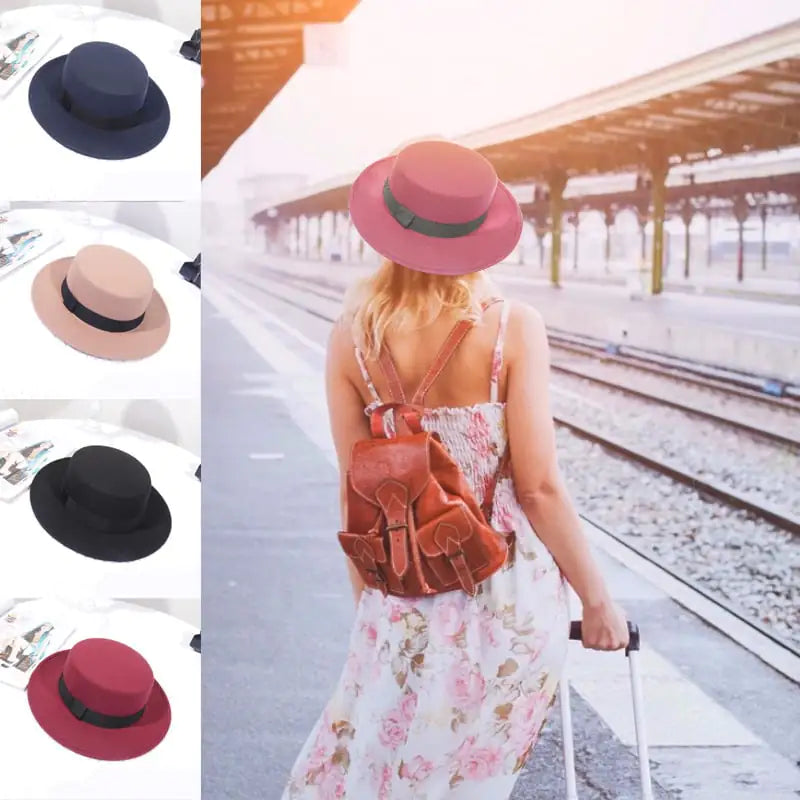 British Wide Brim Retro Fedora