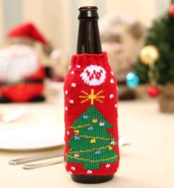 Festive Wine Bottle Sleeves