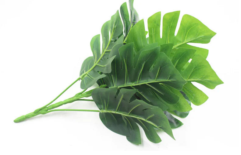 Modern Faux Monstera - 9-Leaf Decor Plant