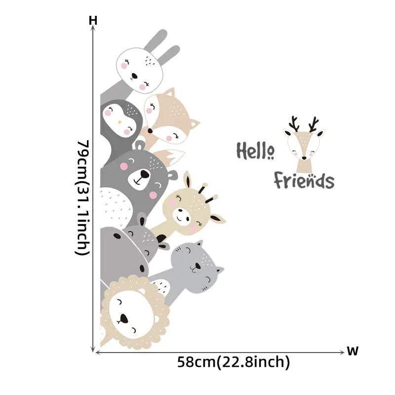 Nordic Joyful Animals Wall Decals