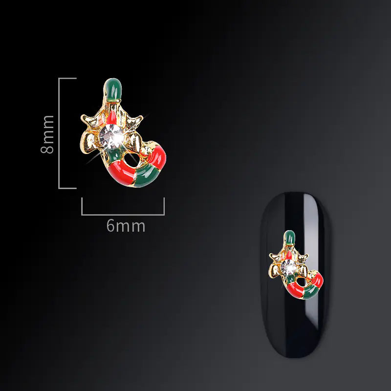 Frosty Flair Christmas Nail Charms