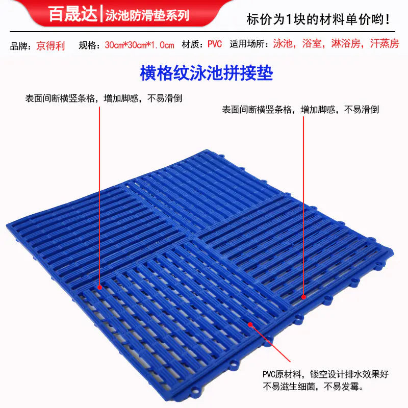 Waterproof Non-Slip Bath Mat for Shower and Pool