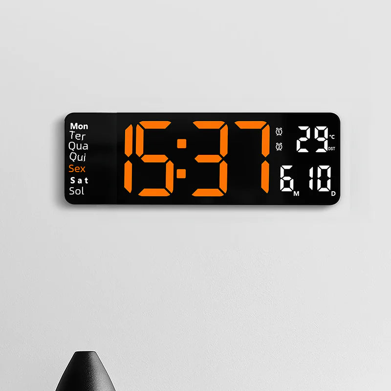 13-Inch Simple Dual-Use Wall Clock with Big Display