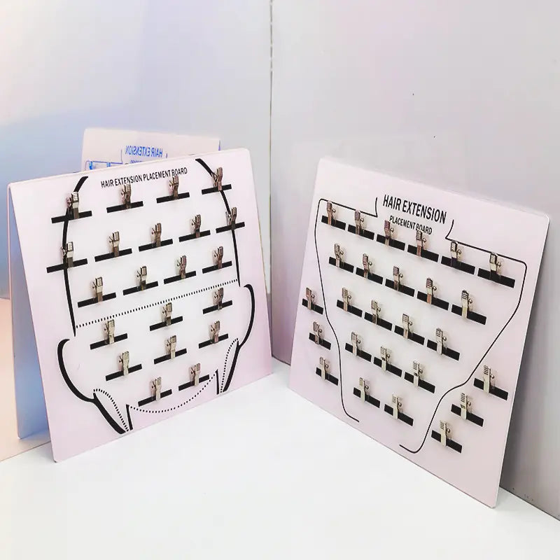 Hair Extension Display Rack with Clips