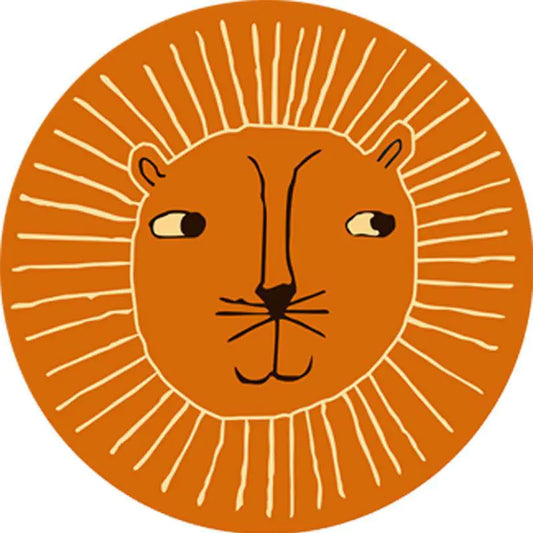 Plush Cartoon Style Round Rug