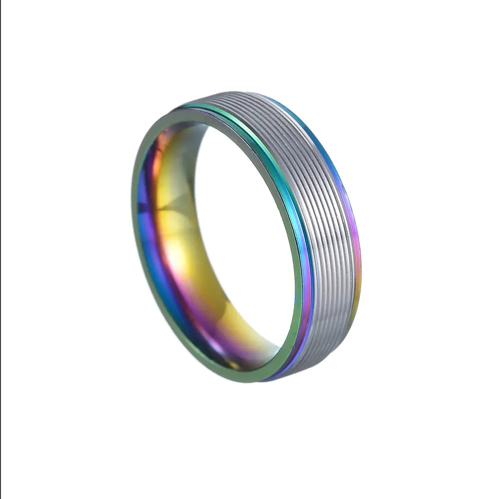 Men's Multi-Color 6mm Titanium Band