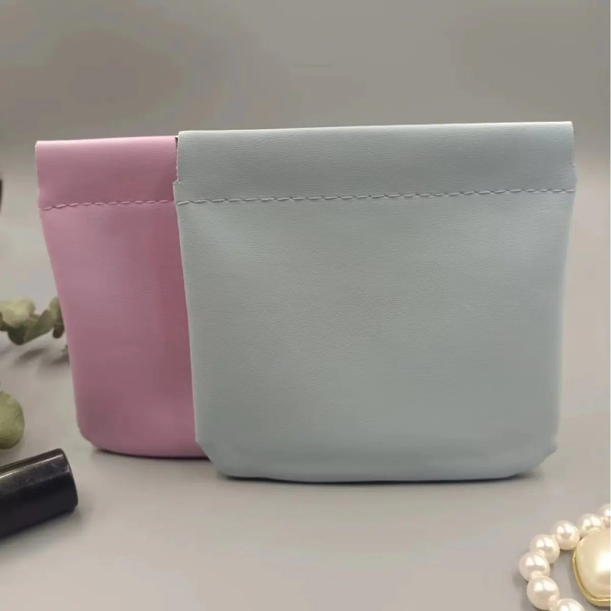 Chic Lipstick Carryall with Snap Closure