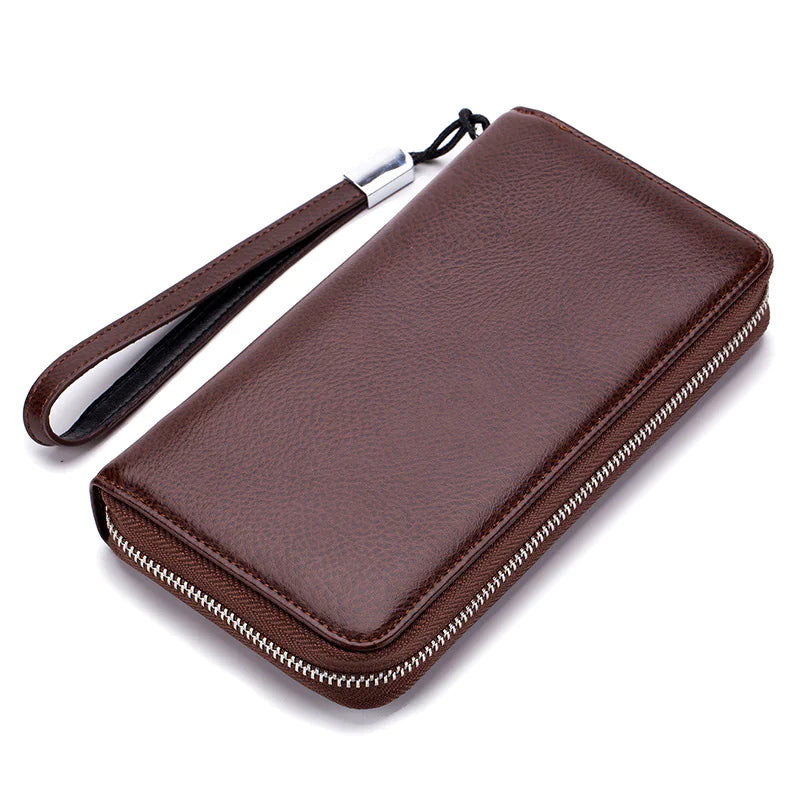 Refined Leather Clutch Wallet
