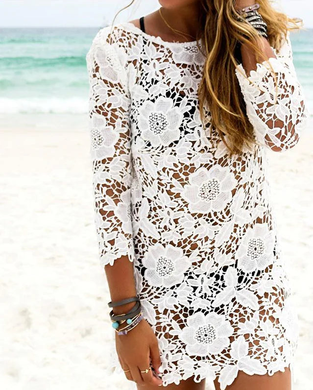 Elegant Lace Beach Cover-Up