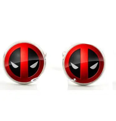 Men's Elegant Black Suit Cufflinks with Gemstones