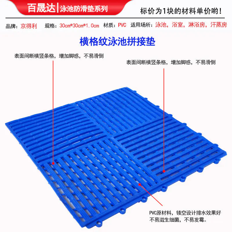 Waterproof Non-Slip Bath Mat for Shower and Pool