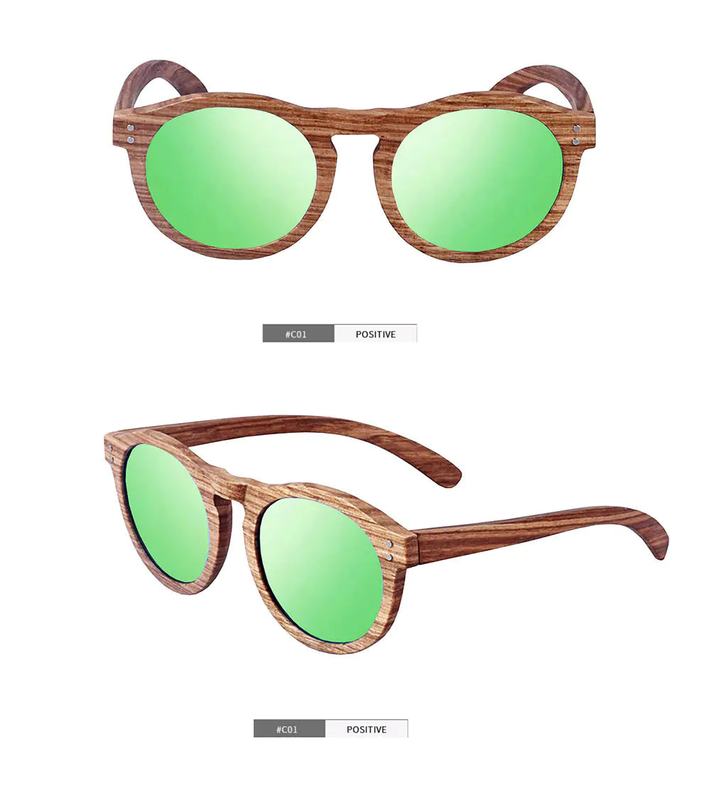EcoChic Bamboo Wood Sunglasses