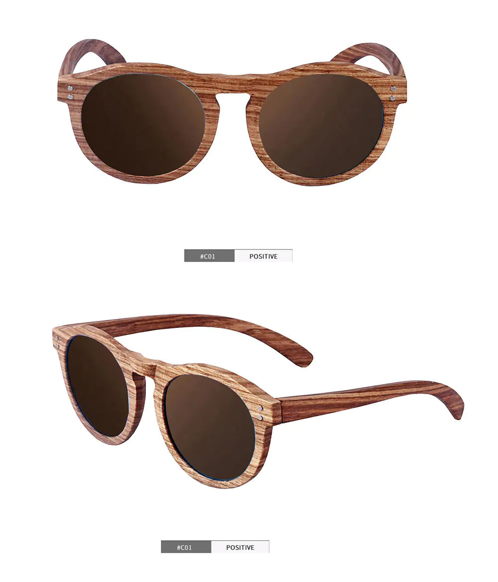 EcoChic Bamboo Wood Sunglasses