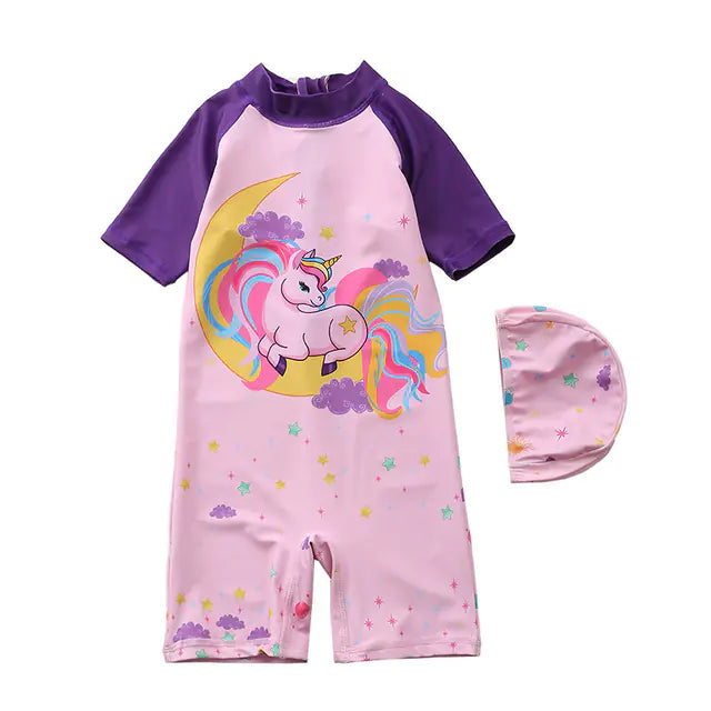 Kids' Fun Print One-Piece Swimwear