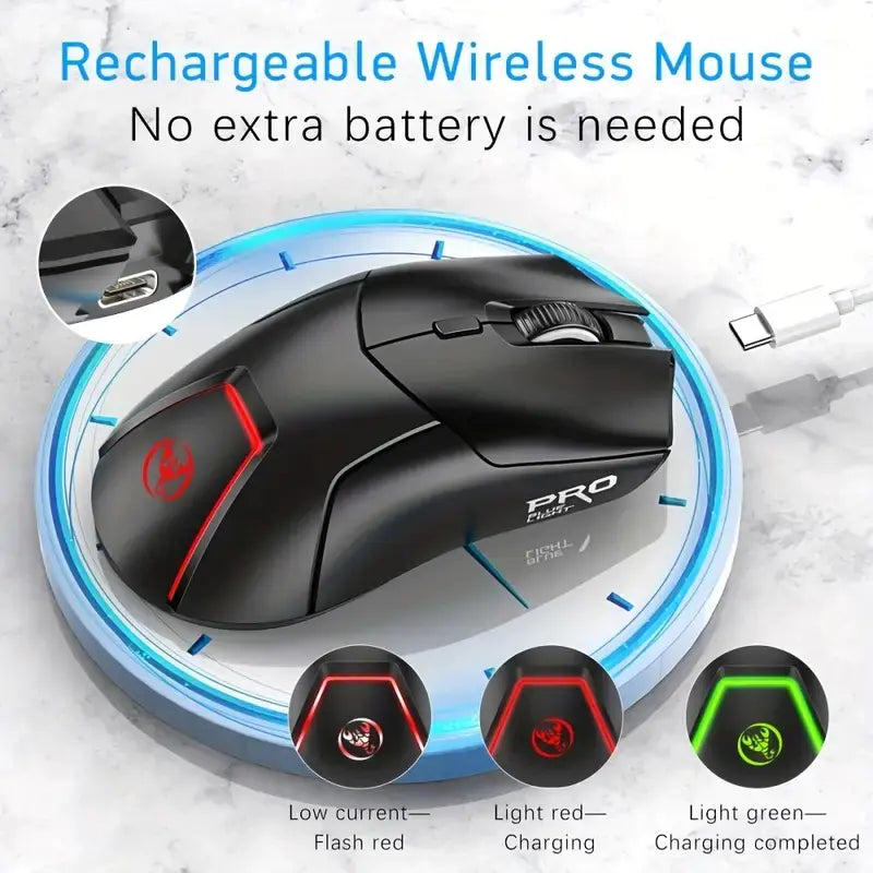 HXSJ Silence+ 4000DPI Wireless Gaming Mouse