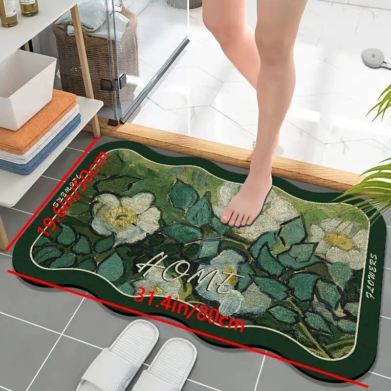 Floral Non-Slip Bath Mat (2 Sizes Available)