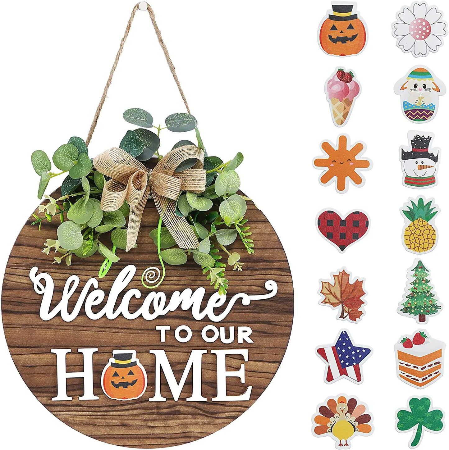 Charming Wooden Welcome Sign