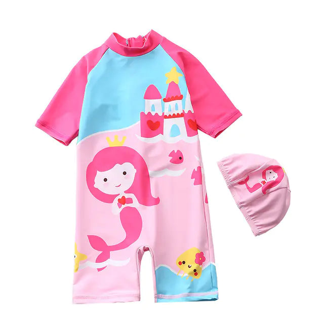 Kids' Fun Print One-Piece Swimwear