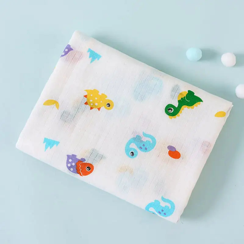 Soft Cotton Two-Layer Cartoon Baby Blanket