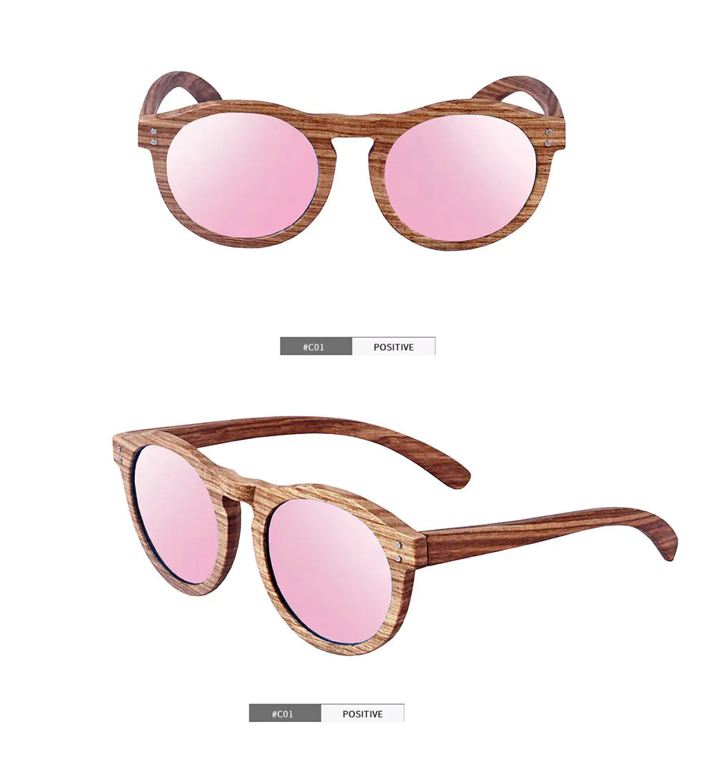 EcoChic Bamboo Wood Sunglasses