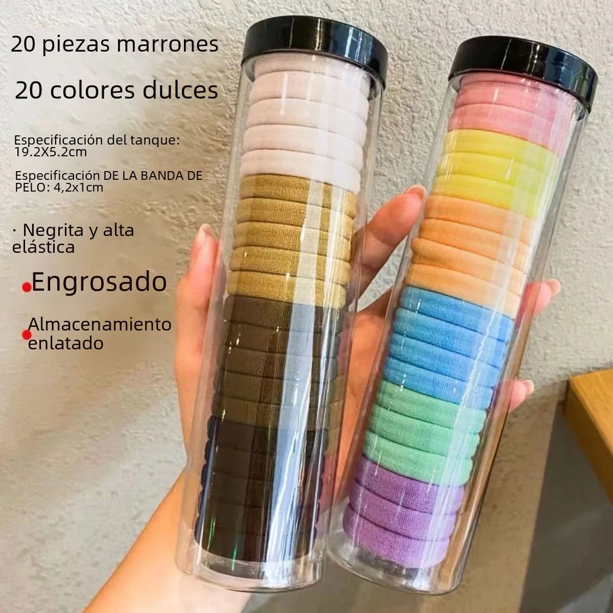 Bulk 20-Pack Premium Elastic Hair Bands