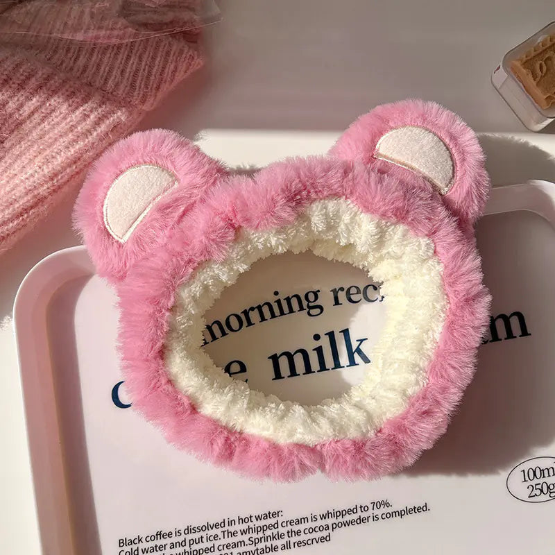 Chic Strawberry Bear Plush Headband