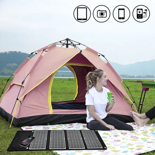 30W Foldable Solar Charger for Outdoor Use